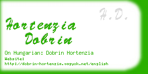 hortenzia dobrin business card